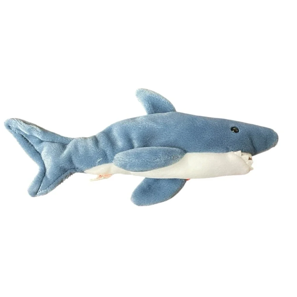 TY Beanie Baby -‎ Crunch the Shark (10.5 inch) - MWMTs Stuffed Animal Toy